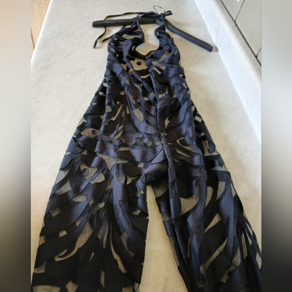 In The Style Black Sheer Lingerie/Jumpsuit Size Medium